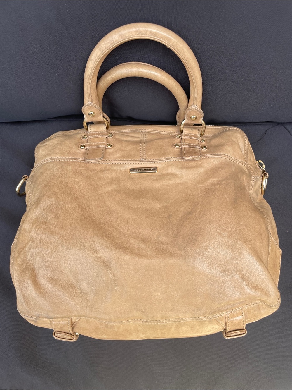 Rebecca Minkoff Classic Tan Leather Weekender Bag - Men - Picture 3 of 4